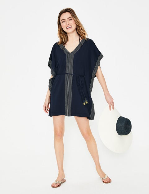 Eloise Jersey Kaftan - Navy/Gold Eloise Jersey Kaftan - Navy/Gold