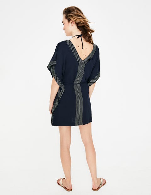 Eloise Jersey Kaftan - Navy/Gold Eloise Jersey Kaftan - Navy/Gold