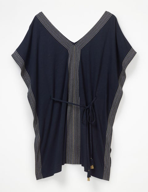 Eloise Jersey Kaftan - Navy/Gold Eloise Jersey Kaftan - Navy/Gold