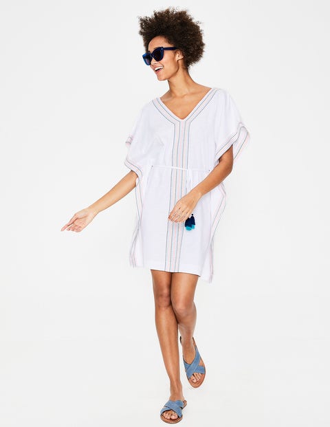 Eloise Jersey Kaftan - White/Multi Eloise Jersey Kaftan - White/Multi