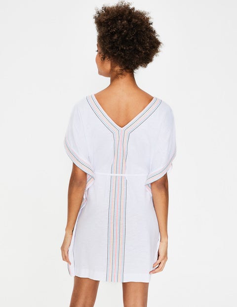 Eloise Jersey Kaftan - White/Multi Eloise Jersey Kaftan - White/Multi