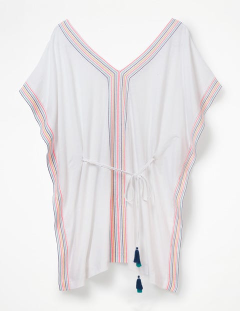 Eloise Jersey Kaftan - White/Multi Eloise Jersey Kaftan - White/Multi