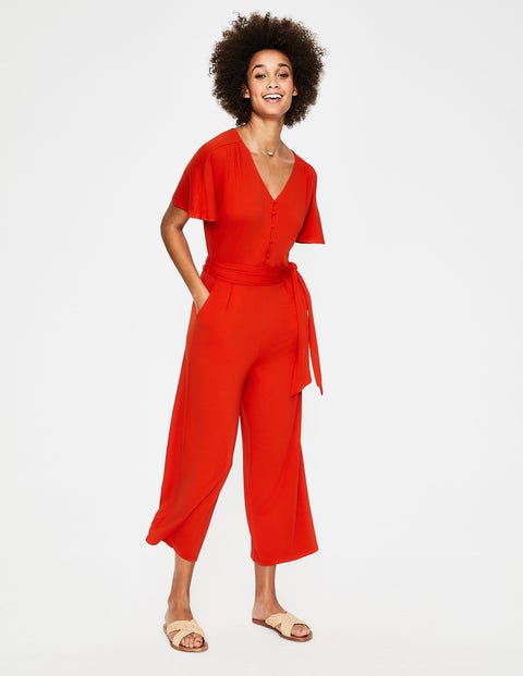 Ella Jersey Jumpsuit - Red Pop Ella Jersey Jumpsuit - Red Pop