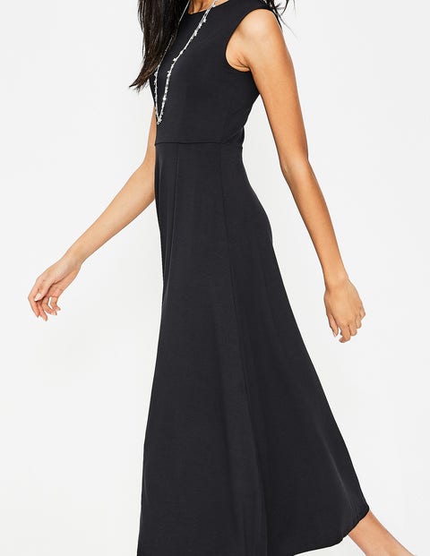 Polly Jersey Midi Dress - Black | Boden US