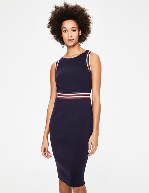 Zada Ottoman Dress - Navy Zada Ottoman Dress - Navy
