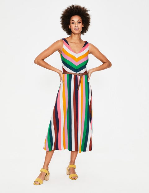 Robe Midi Octavia En Jersey - Rayé multi Robe Midi Octavia En Jersey - Rayé multi