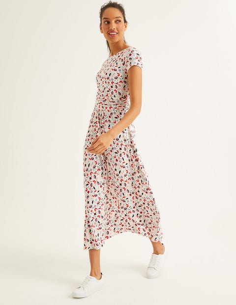 Alda Jersey Midi Dress - Ivory Blossom Vine Alda Jersey Midi Dress - Ivory Blossom Vine