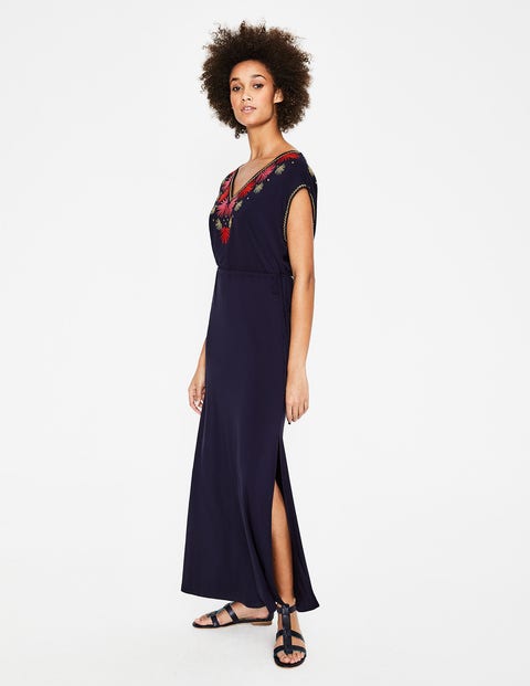 Marcia Embroidered Maxi Dress - Navy Marcia Embroidered Maxi Dress - Navy