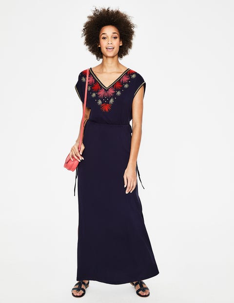 Marcia Embroidered Maxi Dress - Navy Marcia Embroidered Maxi Dress - Navy