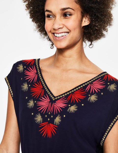 Marcia Embroidered Maxi Dress - Navy Marcia Embroidered Maxi Dress - Navy