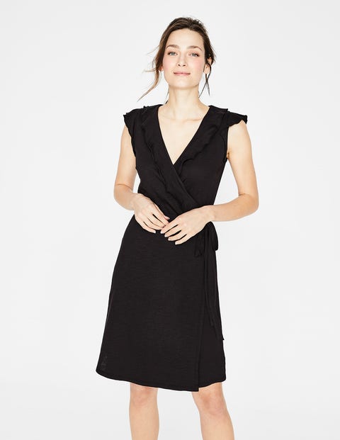Jodie Jersey Wrap Dress - Black Jodie Jersey Wrap Dress - Black