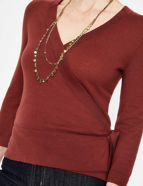 Libby Wrap Jumper - Conker Libby Wrap Jumper - Conker
