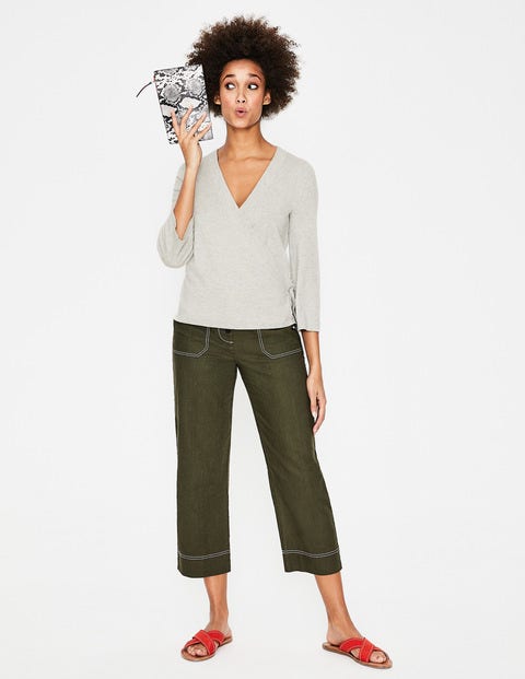 Libby Wrap Sweater - Silver Melange Libby Wrap Sweater - Silver Melange