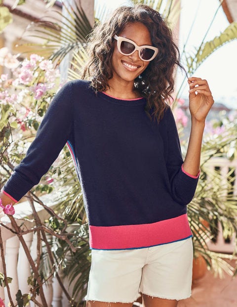 Armelle Relaxed Sweater - Navy Armelle Relaxed Sweater - Navy