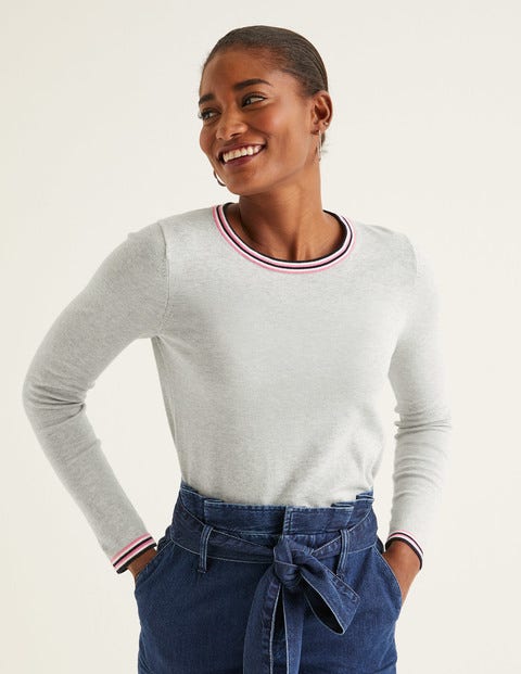 Elina Jumper - Grey Melange/Multi Tipping Elina Jumper - Grey Melange/Multi Tipping
