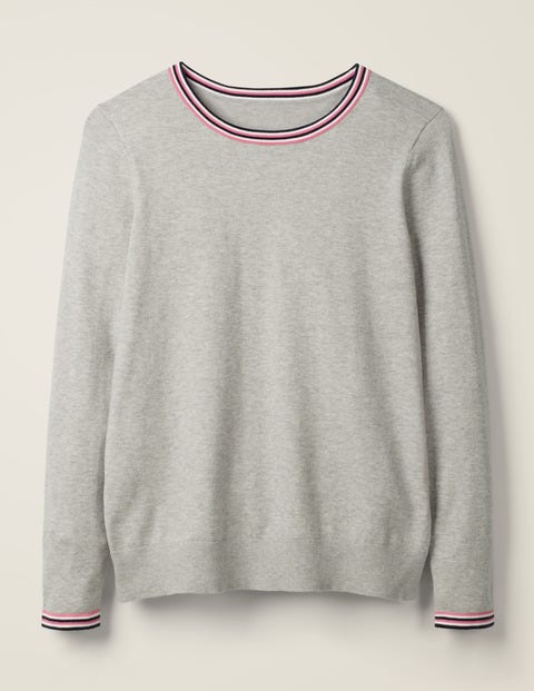 Elina Jumper - Grey Melange/Multi Tipping Elina Jumper - Grey Melange/Multi Tipping