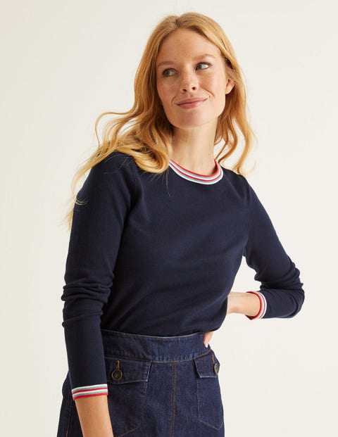 Elina Jumper - Navy/Multi Tipping Elina Jumper - Navy/Multi Tipping