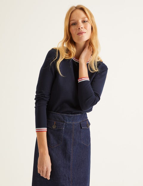 Elina Jumper - Navy/Multi Tipping Elina Jumper - Navy/Multi Tipping