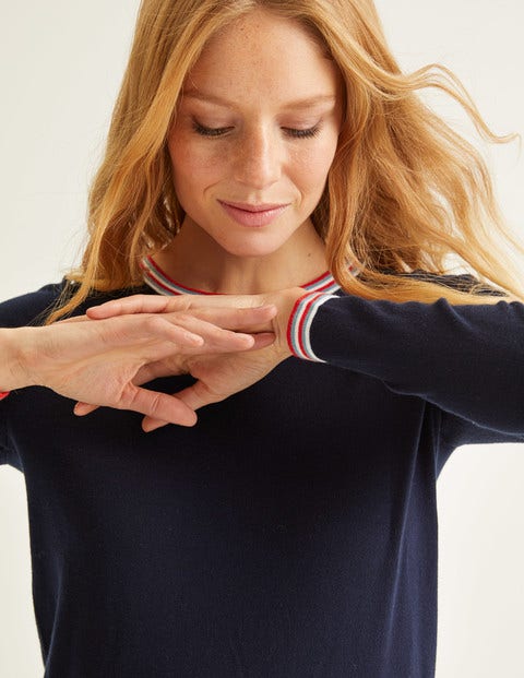 Elina Jumper - Navy/Multi Tipping Elina Jumper - Navy/Multi Tipping