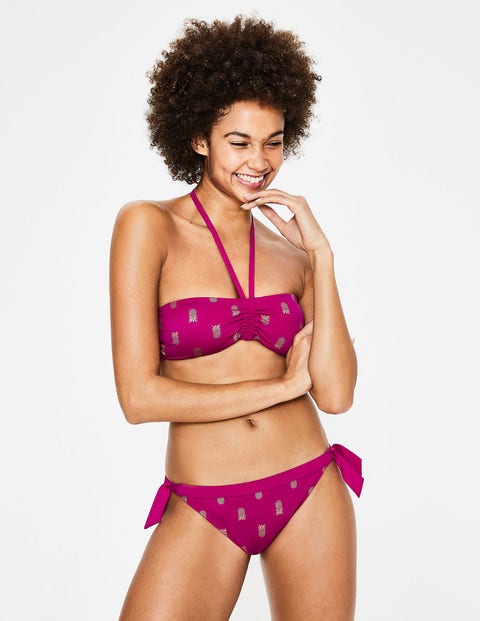 Tie Bikini Bottoms - Magenta Pineapple Tie Bikini Bottoms - Magenta Pineapple