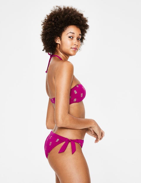 Tie Bikini Bottoms - Magenta Pineapple Tie Bikini Bottoms - Magenta Pineapple
