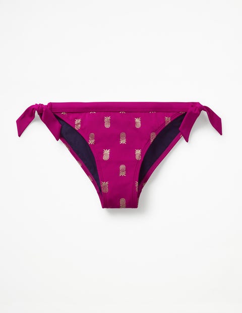 Tie Bikini Bottoms - Magenta Pineapple Tie Bikini Bottoms - Magenta Pineapple
