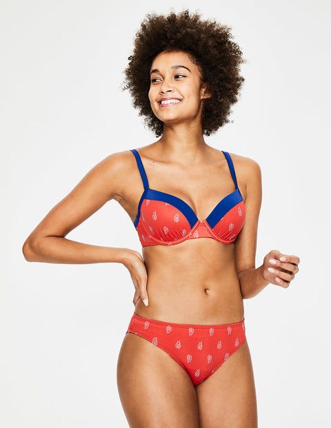 Bikini Bottoms - Red Pop, Palm Stamp Bikini Bottoms - Red Pop, Palm Stamp