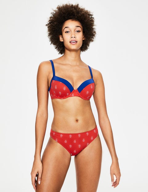 Bikini Bottoms - Red Pop, Palm Stamp Bikini Bottoms - Red Pop, Palm Stamp