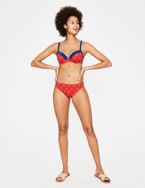 Bikini Bottoms - Red Pop, Palm Stamp Bikini Bottoms - Red Pop, Palm Stamp