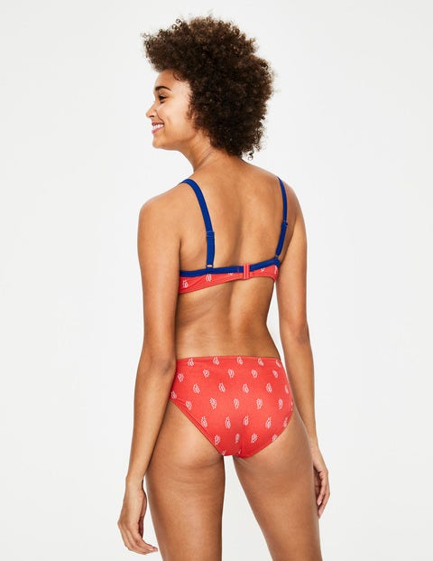 Bikini Bottoms - Red Pop, Palm Stamp Bikini Bottoms - Red Pop, Palm Stamp