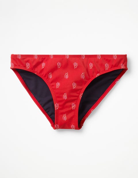 Bikini Bottoms - Red Pop, Palm Stamp Bikini Bottoms - Red Pop, Palm Stamp