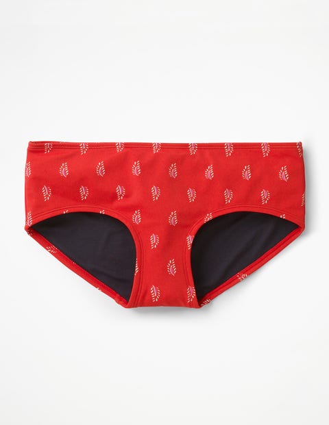 Bikini Shorts - Red Pop, Palm Stamp Bikini Shorts - Red Pop, Palm Stamp