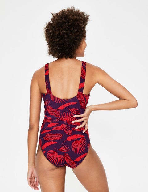 Talamanca Swimsuit - Deep Purple, Jungle Palm Talamanca Swimsuit - Deep Purple, Jungle Palm