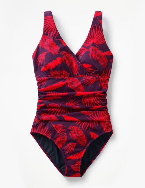 Talamanca Swimsuit - Deep Purple, Jungle Palm Talamanca Swimsuit - Deep Purple, Jungle Palm