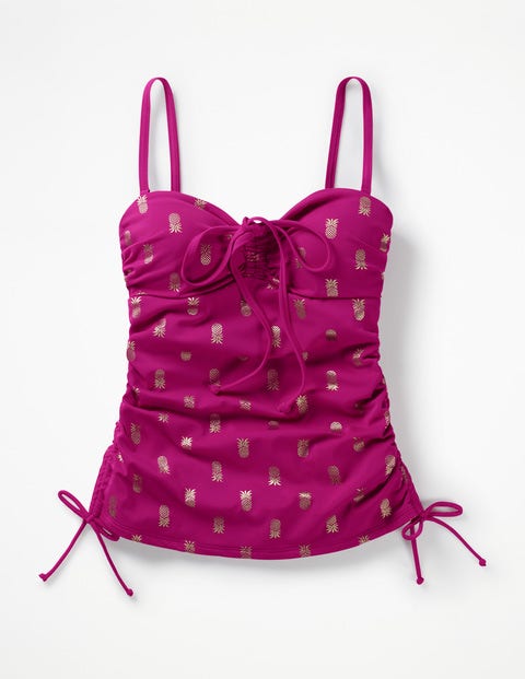 Sardinia Tankini Top - Magenta Pineapple Sardinia Tankini Top - Magenta Pineapple
