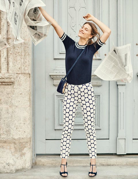 Richmond 7/8 Pants - Navy and Ivory, Brand Spot Richmond 7/8 Pants - Navy and Ivory, Brand Spot