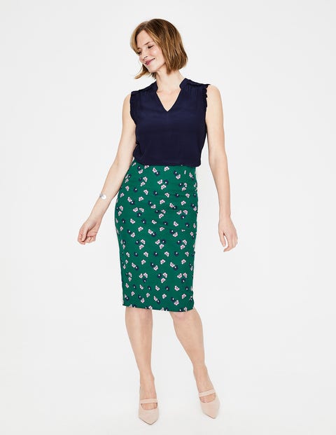 Richmond Pencil Skirt - Woodland Green. Daisy Cloud Richmond Pencil Skirt - Woodland Green. Daisy Cloud