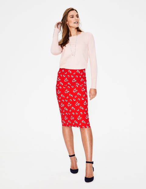 Richmond Pencil Skirt - Red Pop, Daisy Cloud Richmond Pencil Skirt - Red Pop, Daisy Cloud