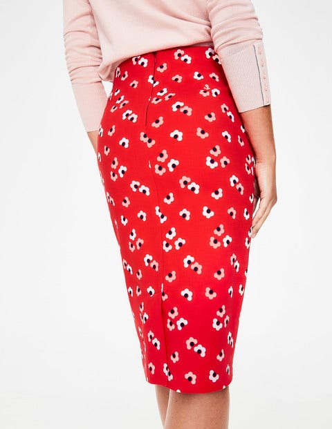 Richmond Pencil Skirt - Red Pop, Daisy Cloud Richmond Pencil Skirt - Red Pop, Daisy Cloud
