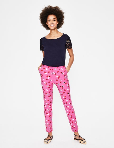 Kensington Turn-up Trousers - Tickled Pink, Daisy Cloud Kensington Turn-up Trousers - Tickled Pink, Daisy Cloud