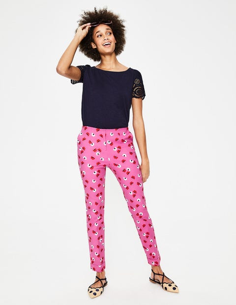 Kensington Turn-up Trousers - Tickled Pink, Daisy Cloud Kensington Turn-up Trousers - Tickled Pink, Daisy Cloud