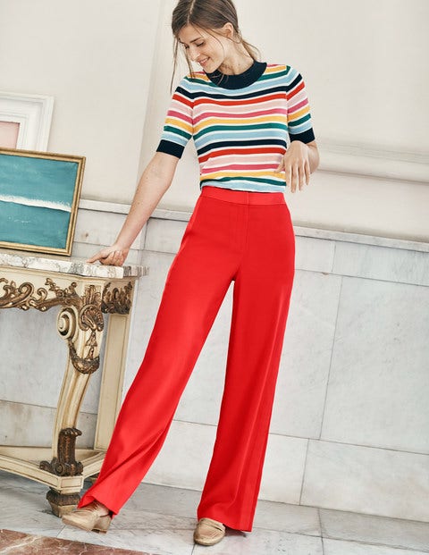Exeter Wide Leg Pants - Red Pop Exeter Wide Leg Pants - Red Pop