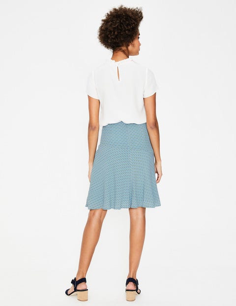 Virginia Skirt - Heron Blue, Rainbow Dot Small Virginia Skirt - Heron Blue, Rainbow Dot Small