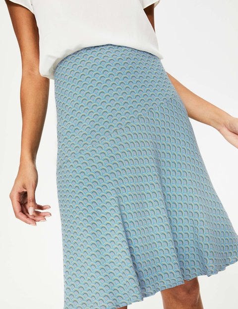 Virginia Skirt - Heron Blue, Rainbow Dot Small Virginia Skirt - Heron Blue, Rainbow Dot Small