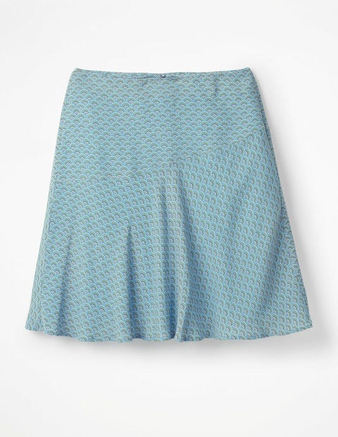 Virginia Skirt - Heron Blue, Rainbow Dot Small Virginia Skirt - Heron Blue, Rainbow Dot Small