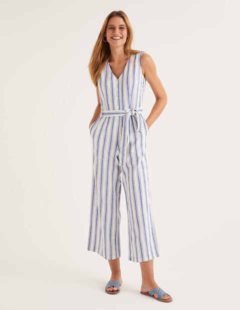 Verity Jumpsuit - Cobalt Stripe Verity Jumpsuit - Cobalt Stripe