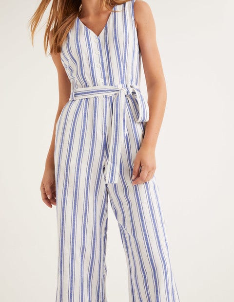 Verity Jumpsuit - Cobalt Stripe Verity Jumpsuit - Cobalt Stripe