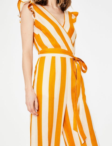 Mila Jumpsuit - Yellow Ochre, Ivory Stripe Mila Jumpsuit - Yellow Ochre, Ivory Stripe