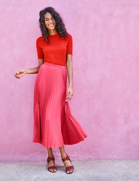 Kristen Pleated Skirt - Strawberry Split Kristen Pleated Skirt - Strawberry Split