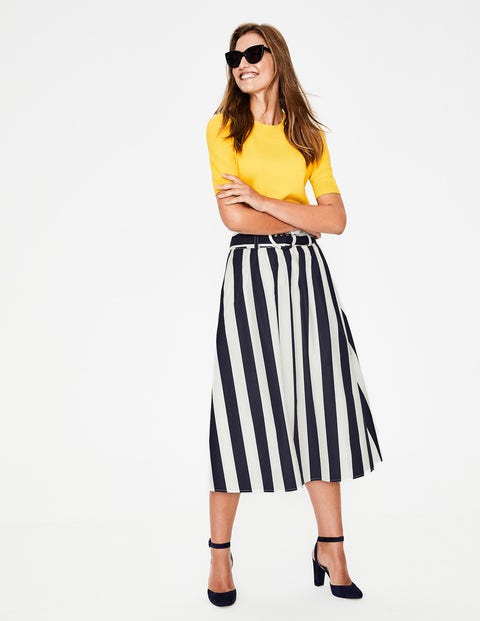 Rebecca Midi Skirt - Navy and Ivory Stripe Rebecca Midi Skirt - Navy and Ivory Stripe